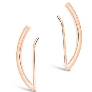 Sterling Forever 14K Rose Gold .925 Ear Crawlers
